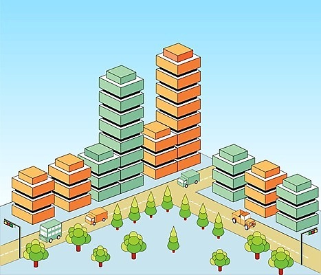 EPS 해외이미지 모델 디자인 외관 일러스트 건축양식 거리 아파트 주택 건물 컴퓨터 고층빌딩 블록 도시 재산 계획 장면 지역 개발 진짜 해외202004 해외일러스트 건축물 건축 컨셉 빌딩 금융 전자제품 파일형식 벡터 이미지허브