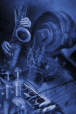 포토 JPG 해외이미지 백그라운드 컨셉 놀이 뿔 흑백 사람없음 파란색 기구 도구 혼합 색소폰 묘사 재즈 뮤지컬 해외202004 해외포토 음악 컬러 촬영기법 목관악기 파일형식 이미지허브