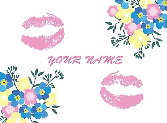 EPS 해외이미지 배너 꽃 분홍색 백그라운드 일러스트 자연 휴가 키스 프레임 사람없음 장미 립스틱 해외202004 해외일러스트 식물 컬러 화장품 애정표현 생태계 파일형식 벡터 이미지허브