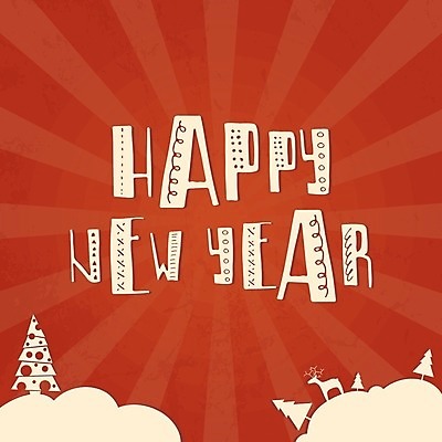 EPS 해외이미지 디자인 일러스트 새해 타이포그라피 사람없음 주황색 축하 해피뉴이어 엘리먼트 레터링 해외202004 해외일러스트 문자 컬러 컨셉 새해인사 파일형식 벡터 이미지허브