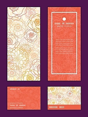 EPS 해외이미지 패턴 일러스트 세로 세트 신용카드 감사 초대 해외202004 해외일러스트 감정 무늬 금융 파일형식 벡터 이미지허브