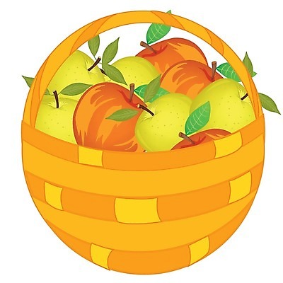 EPS 해외이미지 과일 일러스트 빨간색 초록색 바구니 식사 수확 달콤 맛 사과 상품 흰배경 숙성 엮은 해외202004 해외일러스트 컬러 백그라운드 컨셉 농업 흰색 파일형식 벡터 이미지허브