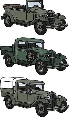 EPS 해외이미지 일러스트 자동차 사람없음 빈티지 클래식 오픈카 복고 클래식카 해외202004 해외일러스트 육상교통 컨셉 승용차 파일형식 벡터 이미지허브