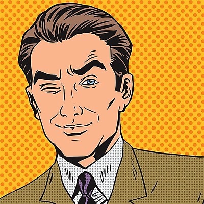 EPS 해외이미지 남자 일러스트 윙크 한명 정장 상반신 성인 비즈니스맨 복고 팝아트 카툰스타일 성인남자한명만 해외202004 해외일러스트 1 옷 비즈니스 표정 사람 직장인 그림 남자한명만 성인남자만 파일형식 벡터 이미지허브