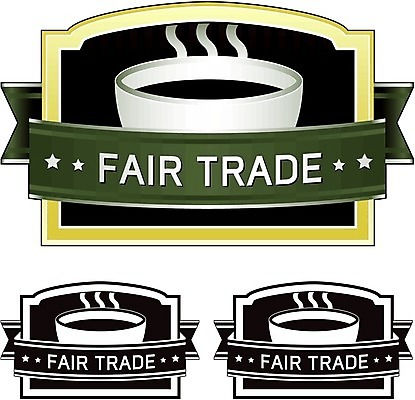 EPS 해외이미지 디자인 배너 리본 커피 일러스트 사람없음 라벨 카페 커피잔 공정무역 해외202004 해외일러스트 음료 잔 프레임 상점 무역 파일형식 벡터 이미지허브