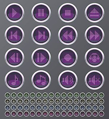 EPS 해외이미지 클립아트 디자인 음악 인터넷 일러스트 놀이 버튼 그래프 조명 그래픽 빛 컴퓨터 세트 반사 금속 보라색 쪽지 어둠 침묵 소리 어플리케이션 볼륨 심볼 사인 시작 라디오 오디오 클릭 스테레오 일시정지 그만 다음 엘리먼트 제어 플레이어 시리즈 해외202004 해외일러스트 컬러 재질 문화예술 전자제품 파일형식 벡터 이미지허브