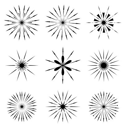 EPS 해외이미지 디자인 일러스트 추상 폭죽 미술 사람없음 빛 세트 스타일 효과 해외202004 썬버스트 해외일러스트 무늬 문화예술 파일형식 벡터 이미지허브