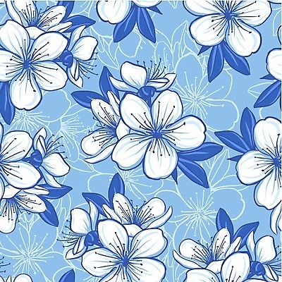 EPS 해외이미지 나무 식물 디자인 계절 공원 꽃잎 꽃 백그라운드 잎 꽃무늬 패턴 일러스트 자연 벽지 미술 동양인 장식 파란색 정원 봄 벚꽃 흰색 나뭇가지 신선 화려 개화 타일 해외202004 해외일러스트 공공시설 컬러 컨셉 무늬 문화예술 인종 생태계 파일형식 벡터 이미지허브