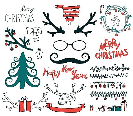 EPS 해외이미지 디자인 리본 안경 크리스마스장식 크리스마스 겨울 일러스트 산타모자 수염 크리스마스선물 사람없음 장식 세트 크리스마스트리 파티 화려 12월 해피뉴이어 사슴뿔 진저맨 크리스마스리스 해외202004 해외일러스트 모자_잡화 잡화 계절 기념일 컨셉 뿔 선물 이벤트 화환 새해인사 날짜 진저쿠키 파일형식 벡터 이미지허브