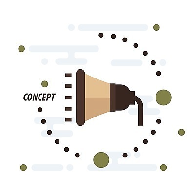 EPS 해외이미지 컨셉 일러스트 그래픽 검은색 확성기 외침 공백 플랫 심볼 사인 그림 방송 UI 고립 비명 엘리먼트 해외202004 해외일러스트 컬러 소리 파일형식 벡터 이미지허브