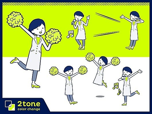 EPS 해외이미지 전신 여자 일러스트 노래 응원 여러명 성인 세트 노란색 점프 의사 마이크 치어리더 응원수술 성인여자만 해외202004 해외일러스트 음악 컬러 음향기기 다수 모션 사람 의료진 응원용품 여자만 성인만 파일형식 벡터 이미지허브