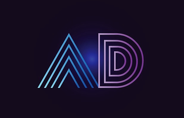 EPS 해외이미지 모양 템플릿 디자인 알파벳 선 분홍색 백그라운드 일러스트 회사 비즈니스 추상 경사 타이포그라피 파란색 흰색 편지 심볼 신분 A D 엘리먼트 활자 레터링 해외202004 해외일러스트 문자 영어 컬러 무늬 활자판 파일형식 벡터 이미지허브