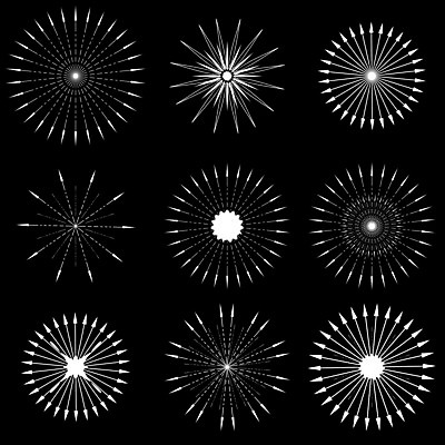 EPS 해외이미지 디자인 일러스트 추상 폭죽 미술 사람없음 빛 세트 윤곽 방사형 스타일 효과 해외202004 썬버스트 해외일러스트 무늬 문화예술 파일형식 벡터 이미지허브