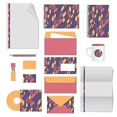 EPS 해외이미지 디자인 분홍색 컨셉 패턴 일러스트 비즈니스 명함 봉투 편지봉투 사람없음 세트 보라색 공책 머그컵 레이아웃 문서 엘리먼트 테마 스타일 레터헤드 해외202004 해외일러스트 컬러 무늬 문구용품 컵 편지 파일형식 벡터 이미지허브
