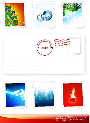EPS 해외이미지 계절 행복 크리스마스 일러스트 추상 휴가 봉투 새해 기념 장식 세트 라벨 인사 눈송이 화려 수집 우표 해외202004 해외일러스트 기념일 감정 컨셉 무늬 프레임 눈_날씨 예절 파일형식 벡터 이미지허브