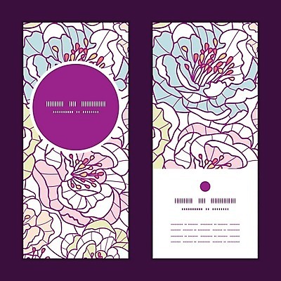 EPS 해외이미지 디자인 배너 꽃 꽃무늬 패턴 일러스트 프레임 사람없음 세트 보라색 복고 해외202004 해외일러스트 식물 컬러 무늬 파일형식 벡터 이미지허브