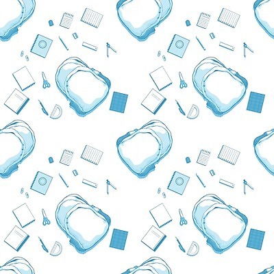 EPS 해외이미지 편집 학생 디자인 교육 종이 어린이 패턴 가방 일러스트 배낭 학교 자 책 파란색 스터디 연필 펜 쪽지 공책 유치원 장비 주머니 만화 신학기 교과서 지우개 클립 고무 최초 고립 초보 학자 해외202004 해외일러스트 직업 잡화 컬러 무늬 문구용품 학용품 교재 사람 학습 필기구 파일형식 벡터 이미지허브