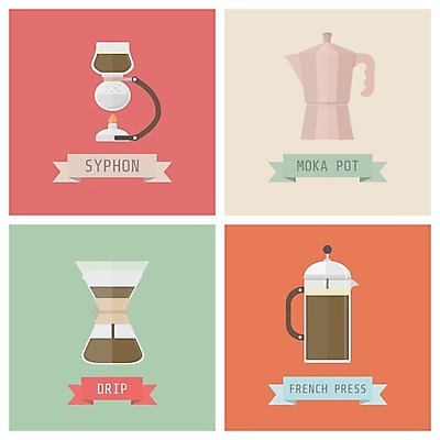 EPS 해외이미지 커피 분홍색 일러스트 사람없음 카페 플랫 드립커피 커피용품 프렌치프레스 핸드드립 모카포트 해외202004 해외일러스트 음료 컬러 주전자 상점 오브젝트 파일형식 벡터 이미지허브