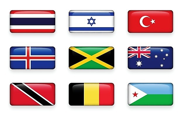 EPS 해외이미지 유럽 아시아 스티커 일러스트 아프리카 태국 아이슬란드 사람없음 세트 세계 3D 깃발 원형 호주 벨기에 이스라엘 자메이카 해외202004 해외일러스트 도형 나라 북아메리카 오세아니아 디지털합성 서아시아 서유럽 파일형식 벡터 이미지허브