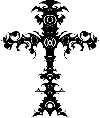 EPS 해외이미지 디자인 십자가 일러스트 그래픽 검은색 화려 문신 부족 엘리먼트 해외202004 해외일러스트 컬러 컨셉 파일형식 벡터 이미지허브