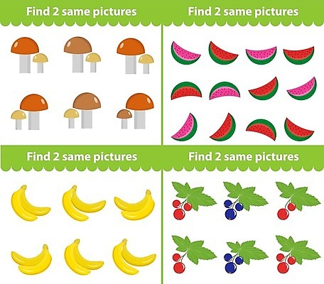 EPS 해외이미지 교육 어린이 백그라운드 2 과일 일러스트 학교 경기 그래픽 여름 세트 컬러풀 버섯 유치원 게임 흰색 아기 신선 쌍 퍼즐 수수께끼 퀴즈 플랫 만화 뇌 검색 그림 발견 개발 고립 똑같은 해외202004 해외일러스트 계절 스포츠 컬러 놀이 사람 파일형식 벡터 이미지허브