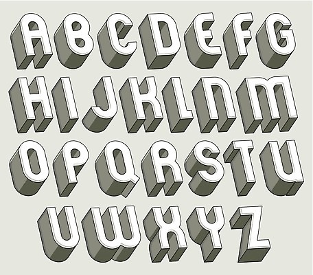 EPS 해외이미지 디자인 알파벳 영어 일러스트 대문자 타이포그라피 사람없음 세트 흰색 플랫 입체 조합형타이포 해외202004 해외일러스트 문자 컬러 파일형식 벡터 이미지허브