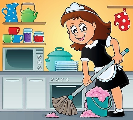 EPS 해외이미지 직업 응시 행복 가사 일러스트 바닥 주택 미술 미소 사람 주방 거품 방 업무 작업 그리기 씻기 빨래 청소 양동이 그림 유지 가정부 대걸레 해외202004 해외일러스트 시선 감정 모션 문화예술 표정 건물 청결 청소도구 파일형식 벡터 이미지허브