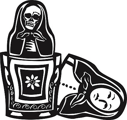 EPS 해외이미지 전통 여자 딸 어린이 인형 일러스트 가족 엄마 뼈 골격 할로윈 껍질 죽음 아기 역사 질병 무서움 수줍음 탈출 묘사 러시아 암 혁명 러시아인 목판화 해골모형 해외202004 해외일러스트 서양인 감정 유럽 컨셉 의학 관계 사람 모형 파일형식 벡터 이미지허브