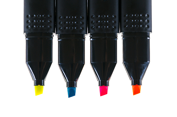 포토 JPG 해외이미지 교육 분홍색 백그라운드 오렌지 학교 표시 미술 사람없음 파란색 컬러풀 사무실 펜 노란색 흰색 형광펜 고립 강조 해외202004 해외포토 컬러 과일 비즈니스 문화예술 필기구 파일형식 이미지허브