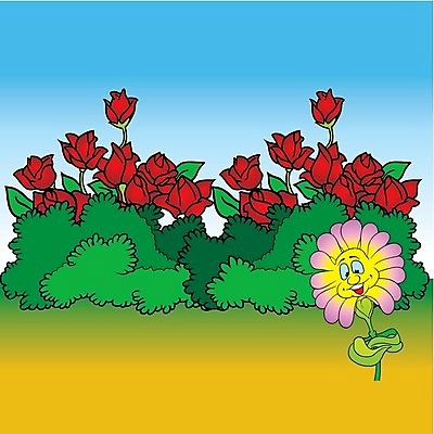 EPS 해외이미지 꽃 백그라운드 일러스트 하늘 미소 웃음 풍경 장미 만화 땅 관목 그림 손그림 해외202004 해외일러스트 나무 식물 표정 파일형식 벡터 이미지허브