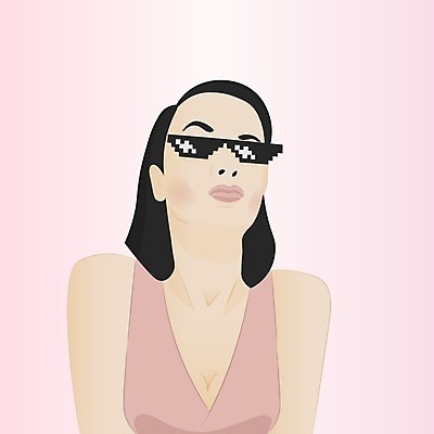 EPS 해외이미지 옷 선 분홍색 일러스트 사람 그래픽 선글라스 유행 어둠 시원함 만화 부드러움 해외202004 해외일러스트 안경 컬러 감각 파일형식 벡터 이미지허브