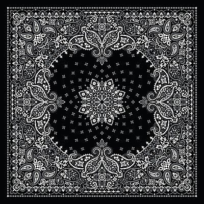 EPS 해외이미지 식물 전통 디자인 옷 백그라운드 꽃무늬 패턴 일러스트 넥타이 추상 미술 장식 유행 검은색 목도리 수확 직물 악단 면 화려 우아함 인쇄 복고 정사각형 손수건 걸레 서쪽 페이즐리 스타일 반다나 해외202004 해외일러스트 도형 잡화 꽃 음악 컬러 컨셉 무늬 농업 문화예술 청소도구 방향 파일형식 벡터 헤어액세사리 이미지허브