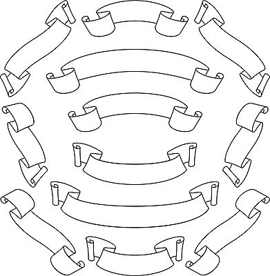EPS 해외이미지 클립아트 디자인 배너 리본 일러스트 장식 소용돌이 흰색 두루마리 사인 엘리먼트 해외202004 해외일러스트 컬러 회오리 파일형식 벡터 이미지허브
