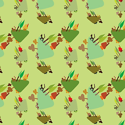 EPS 해외이미지 나무 식물 섬 백그라운드 일러스트 주택 초록색 빛 고양이 아기 그림 엽서 오리지널 해외202004 해외일러스트 컬러 포유류 사람 건물 반려동물 편지 파일형식 벡터 이미지허브