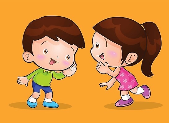 EPS 해외이미지 여자 교육 남자 어린이 일러스트 말하기 대화 소년 두명 듣기 귓속말 어린이만 해외202004 해외일러스트 모션 사람 파일형식 벡터 이미지허브