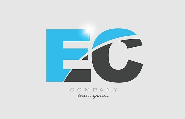 EPS 해외이미지 모양 템플릿 디자인 알파벳 백그라운드 일러스트 회사 비즈니스 파란색 반짝임 회색 E 편지 심볼 신분 C 엘리먼트 활자 해외202004 해외일러스트 영어 컬러 모션 활자판 파일형식 벡터 이미지허브