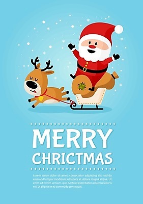EPS 해외이미지 디자인 노년 남자 포스터 하늘색 백그라운드 크리스마스 겨울 일러스트 사슴 한명 앉기 달리기 산타클로스 기쁨 만세 루돌프 보따리 썰매 자루 선물자루 노인남자한명만 해외202004 해외일러스트 1 계절 기념일 감정 포유류 모션 사람 성인 파란색 남자한명만 노인남자만 파일형식 벡터 이미지허브