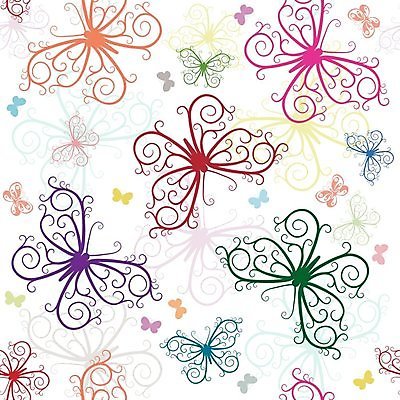 EPS 해외이미지 문양 나비 패턴 일러스트 사람없음 컬러풀 화려 흰배경 해외일러스트 컬러 곤충 백그라운드 컨셉 무늬 흰색 파일형식 벡터 이미지허브