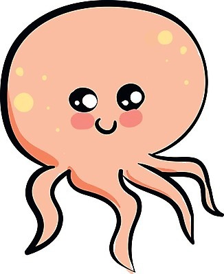 EPS 해외이미지 바다 일러스트 우산 벽지 생물 미소 갈색 종 그림 문어 촉수 되감기 해외202004 해외일러스트 컬러 연체동물 표정 수중동물 파일형식 벡터 동물 무척추동물 이미지허브