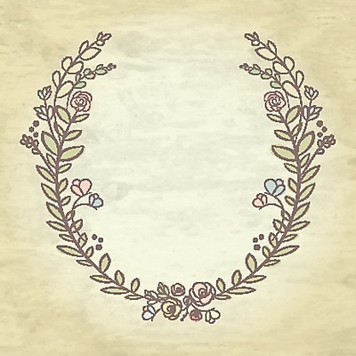 EPS 해외이미지 꽃 잎 일러스트 사람없음 원형프레임 베이지색 해외202004 해외일러스트 식물 컬러 프레임 원형 파일형식 벡터 도형 이미지허브