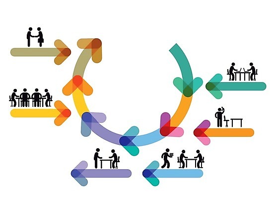 EPS 해외이미지 화살표 컨셉 일러스트 회사 비즈니스 사업가 협력 직장 여러명 사람없음 컬러풀 그룹 계획 비전 해외202004 해외일러스트 직업 컬러 다수 사람 파일형식 벡터 이미지허브