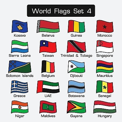 EPS 해외이미지 유럽 아시아 일러스트 아프리카 사람없음 세트 세계 미국 깃발 호주 대만 그리스 벨기에 모로코 헝가리 몰디브 싱가폴 아랍에미리트 니제르 모리셔스 벨로루시 보츠와나 해외202004 해외일러스트 나라 북아메리카 중동 오세아니아 동유럽 서유럽 파일형식 벡터 이미지허브