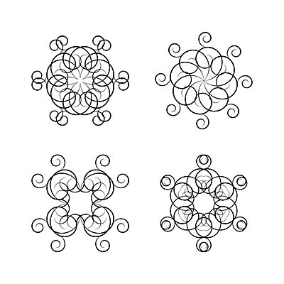 EPS 해외이미지 디자인 선 꽃무늬 패턴 일러스트 벽지 추상 나선형 미술 그래픽 장식 세트 수확 소용돌이 원형 파마 심볼 질감 만다라 아라베스크 해외202004 해외일러스트 도형 헤어스타일 꽃 무늬 농업 문화예술 회오리 파일형식 벡터 이미지허브