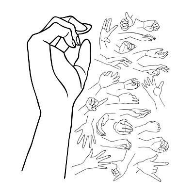 EPS 해외이미지 손 일러스트 손가락 손바닥 사람 주먹 터치 엄지손가락 손목 심볼 해외202004 해외일러스트 모션 신체부위 파일형식 벡터 이미지허브