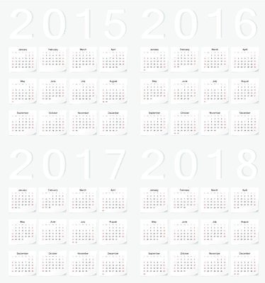 EPS 해외이미지 템플릿 디자인 계절 유럽 종이 일러스트 비즈니스 추상 그림자 이벤트 그래픽 세트 사무실 숫자 다이어리 회색 달력 흰색 시간 신용카드 일주일 날짜 모서리 수집 연도 심플 각도 페이지 2015년 월 2016년 2018년 기본 엘리먼트 2017년 해외202004 해외일러스트 문자 나라 컬러 무늬 금융 사무용품 파일형식 벡터 이미지허브