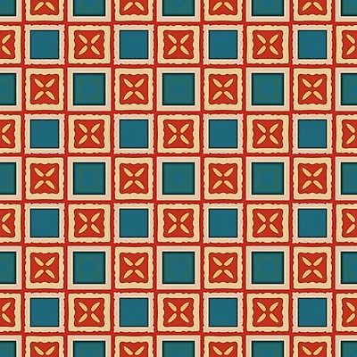 EPS 해외이미지 디자인 백그라운드 패턴 일러스트 벽지 추상 빨간색 파란색 노란색 타일 복고 정사각형 터키석 해외202004 해외일러스트 도형 컬러 무늬 보석 파일형식 벡터 이미지허브