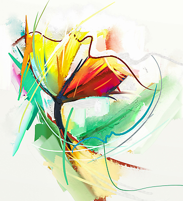 JPG 해외이미지 꽃 일러스트 추상 미술 사람없음 그림 손그림 유화 해외202004 해외일러스트 식물 무늬 문화예술 파일형식 이미지허브