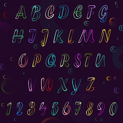 포토 JPG 해외이미지 디자인 알파벳 선 백그라운드 하늘 사람없음 그래픽 장식 세트 컬러풀 우주 페인트 붓 그리기 야간 편지 심볼 사인 질감 네온 고립 조작 필기체 효과 해외202004 해외포토 자연요소 문자 영어 컬러 모션 파일형식 이미지허브