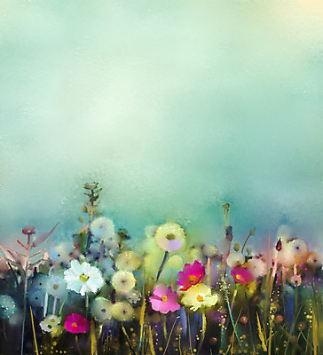 JPG 해외이미지 꽃 꽃밭 일러스트 사람없음 그림 손그림 유화 해외202004 해외일러스트 식물 미술 파일형식 이미지허브