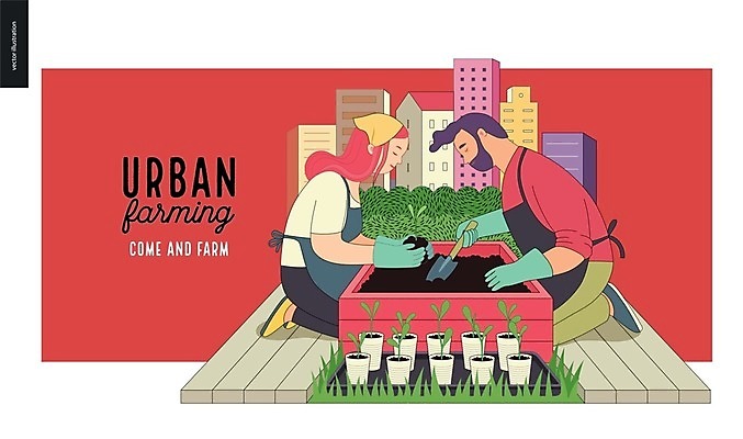 EPS 해외이미지 식물 화분 잎 농업 과일 일러스트 사람없음 상자 새싹 탑 고층빌딩 앞치마 흙 샐러드 밭일 해외202004 해외일러스트 건축물 산업 음식 빌딩 파일형식 벡터 이미지허브